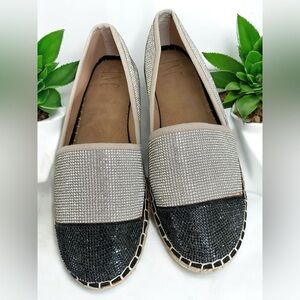 INC Womens Corvina Metallic Slip On Espadrilles Silver size 7M